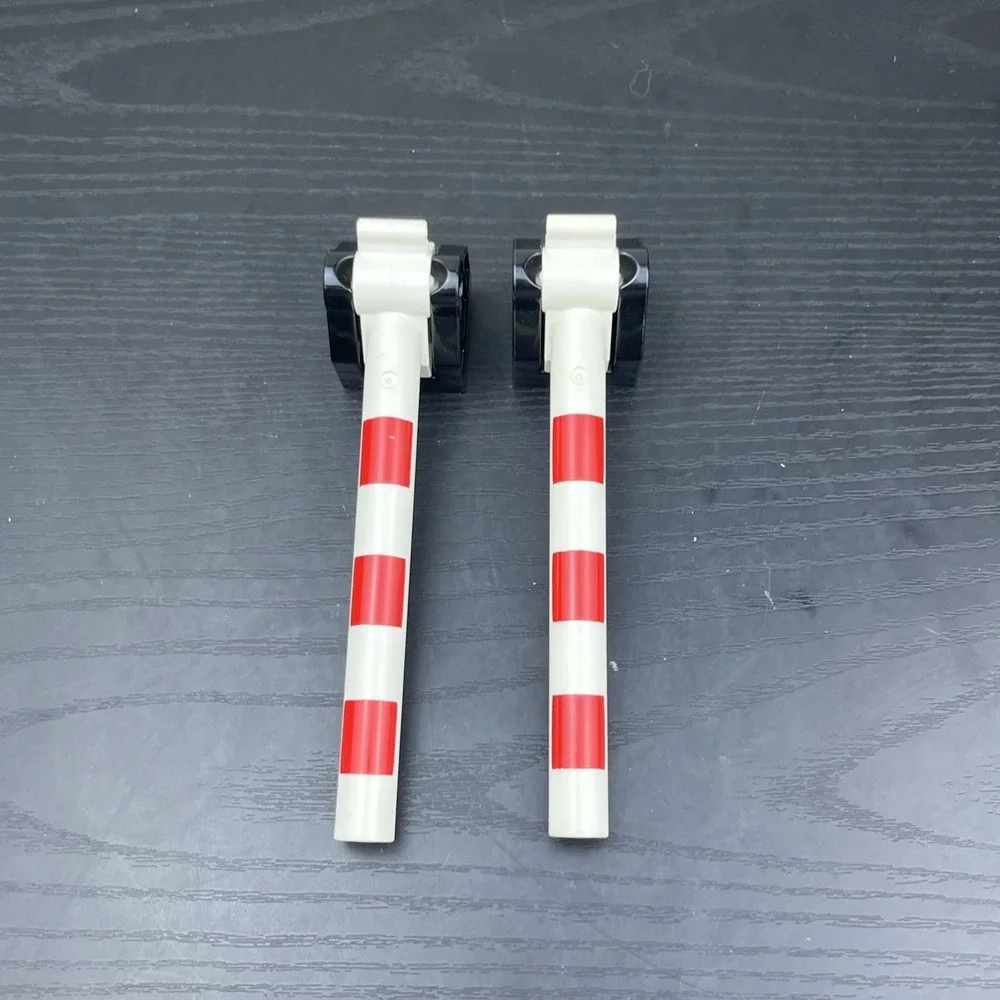 LEGO DUPLO Train Railway Crossing Barriers w/ Bases Lot of 2 Railroad Crossing